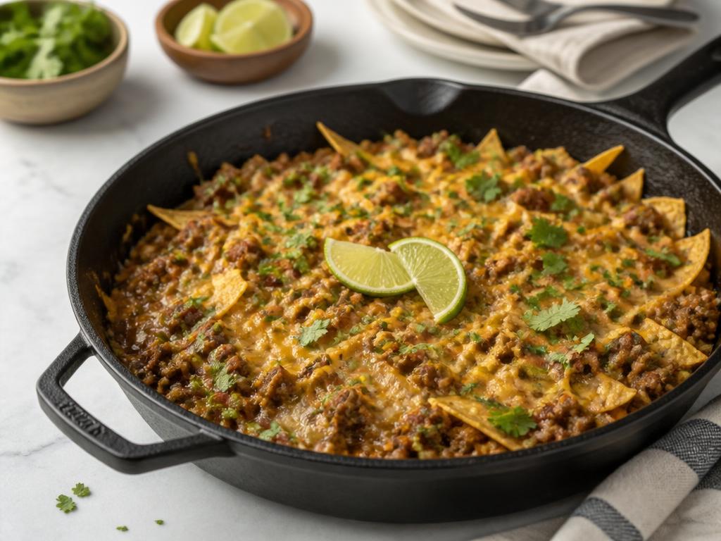 Beef taco skillet