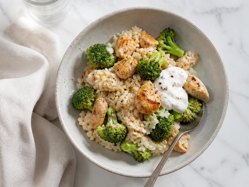 Creamy chicken & rice bowls