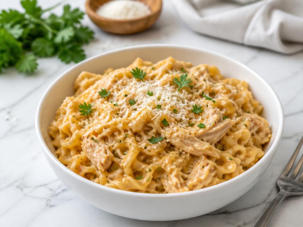 Slow cooker chicken pasta